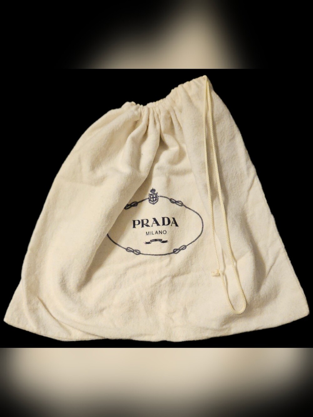Authentic Prada Milano Large Dust Bag 14.5" White Handbag Replacement Storage